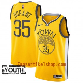 Golden State Warriors Trikot Kevin Durant 35 2018-19 Nike Gelb Swingman - Kinder
